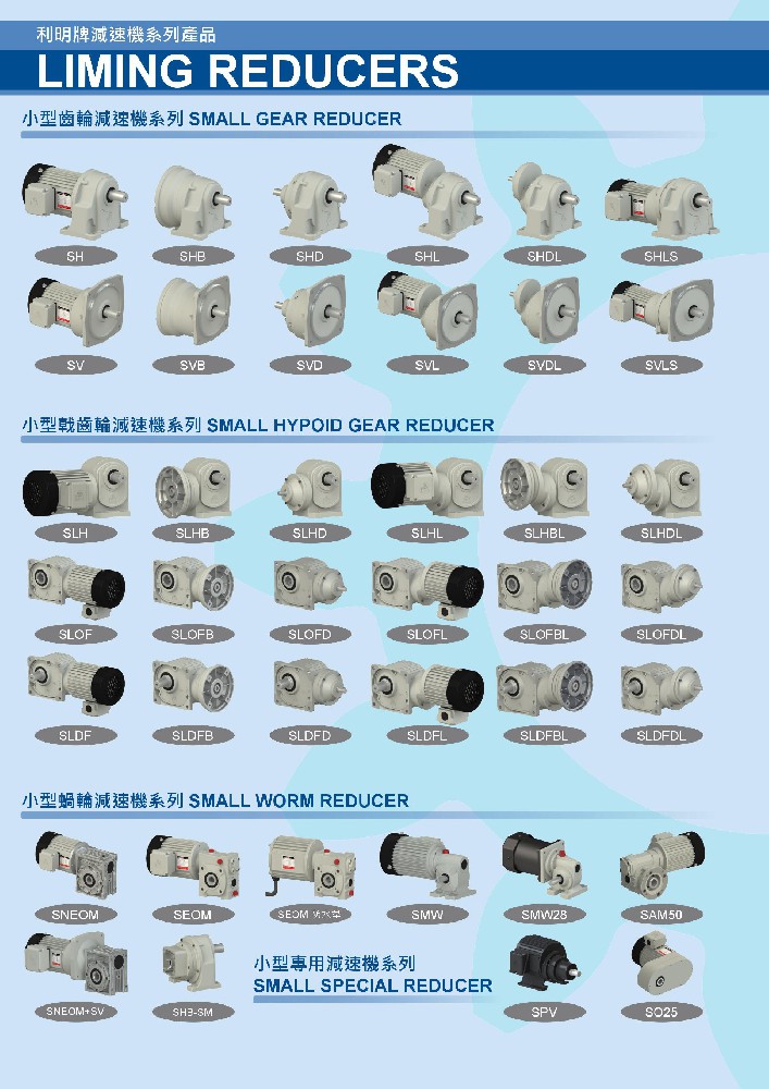 小型齿轮减速机选型手册